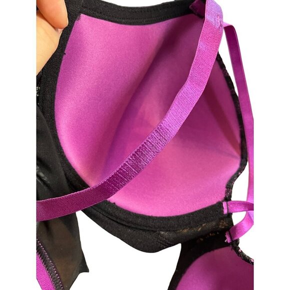 Adorn Me Bra Women 40D Pink Lace Floral Feminine Sexy Intimates Romantic Punk - Picture 10 of 13